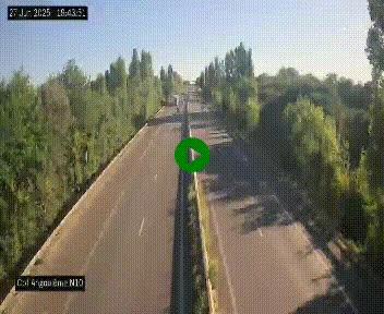Webcam routière à la fin de la N10, en périphérique ouest d'Angouleme, proche de la jonction avec l'A10