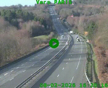 Caméra routière sur l'autoroute A20 à Bessines-sur-Gartempe. Vue orientée vers Paris
