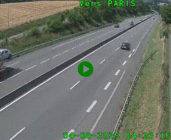 Caméra routière sur l'autoroute A20 à Saint-Hilaire-Bonneval, au sud de Limoges. Vue orientée vers Paris