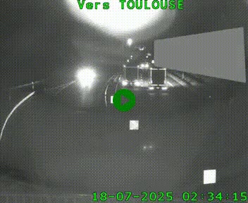 Caméra routière sur l'autoroute A20 à Noailles, en périphérie de Brive-la-Gaillarde. Vue orientée vers Toulouse