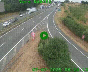 Webcam N147 au nord de Poitiers et à la jonction avec la A10