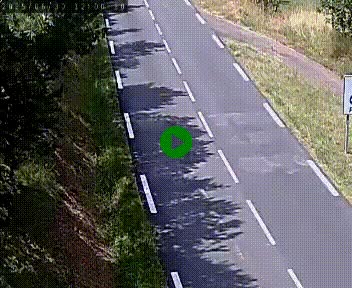Caméra routière France - N102, au niveau du col de Montmirat à Saint-Etienne-du-Valdonnez à 1039 mètres d'altitude