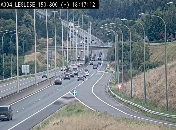 Caméra autoroute Belgique - Côte de Léglise, E411(A4) direction Luxembourg