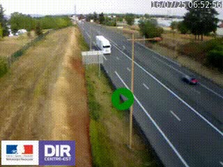 Webcam à Mably, à proximité de Roanne en direction de Moulins sur la N7