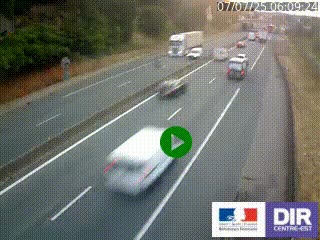 Caméra autoroutière sur l'A47 à hauteur de Givors, a proximité de Lyon. La webcam est orientée vers Lyon