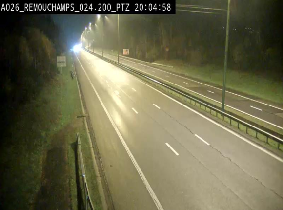 Webcam E25/A26 à Aywalle, à hauteur de Spa. Vue orientée vers Liège