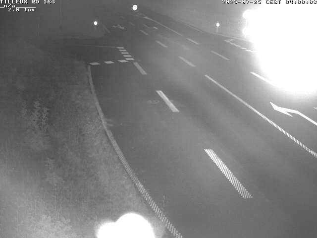 Webcam sur la RD164 à Tilleux. Vue orientée vers Neufchâteau