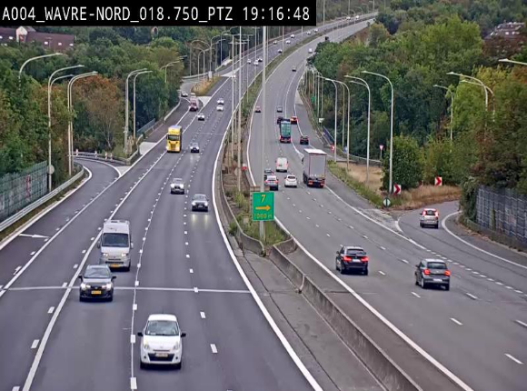 Webcam traffic E411(A4) - BK 18.7 - Bierges (Wavre Nord)
