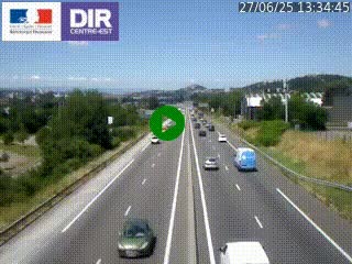 Caméra autoroute à Saint-Etienne (Les Littes) à hauteur du Ikea Saint-Etienne sur l'A72 en direction de Roanne