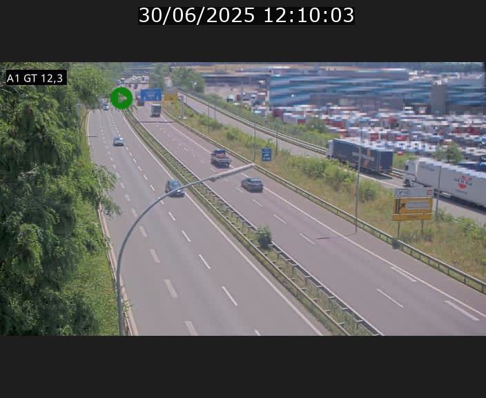 Traffic live webcam Luxembourg Senningerberg - A1 direction Allemagne - BK 12.3