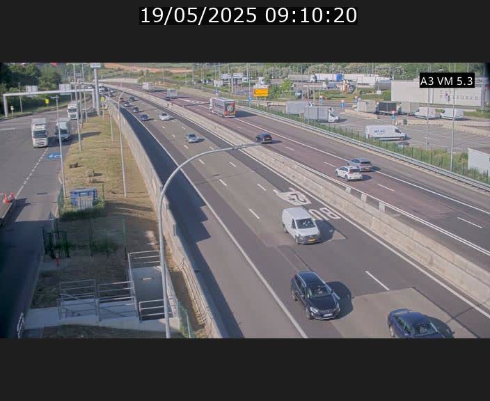 Traffic live webcam Luxembourg Aire de Berchem - A3 - BK 5 - direction France