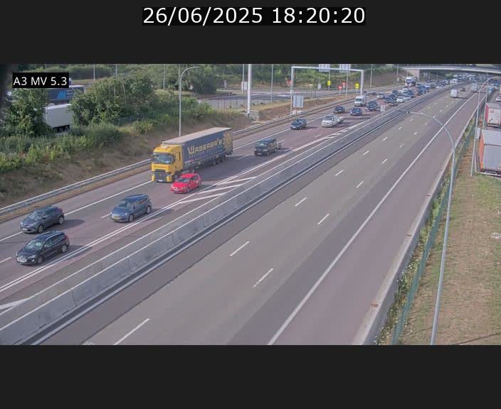 Webcam à l'Aire de Berchem au Luxembourg sur l'A3. Vue orientée vers la France