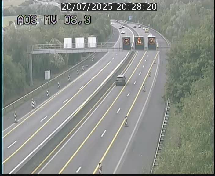 Webcam Autoroute après la Croix de Bettembourg en direction de Luxembourg sur l'A3
