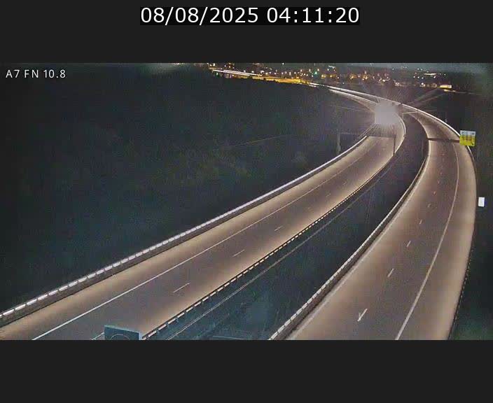 Caméra trafic Luxembourg - A7, Tunnel Gousselerbierg, sortie sud, direction rond-point Lorentzweiler (BK 10.8)