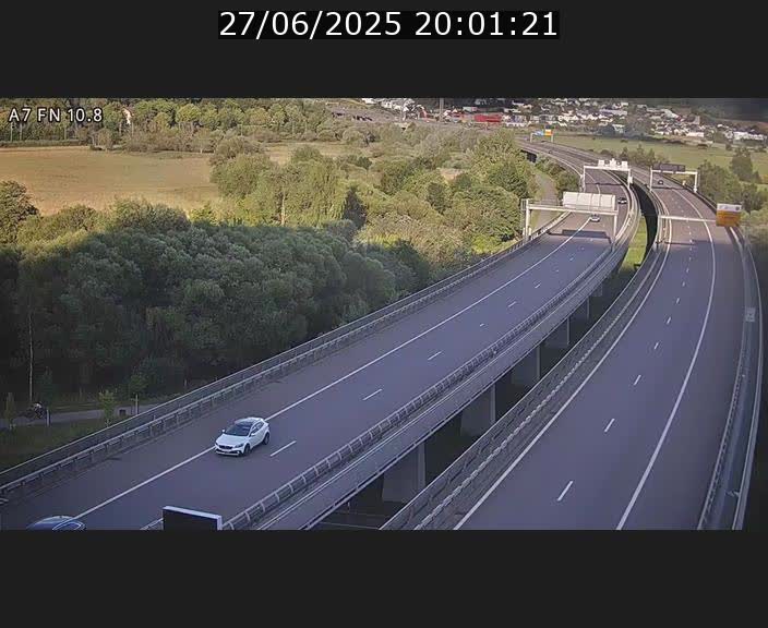 Caméra trafic Luxembourg - A7, Tunnel Gousselerbierg, sortie sud, direction rond-point Lorentzweiler (BK 10.8)