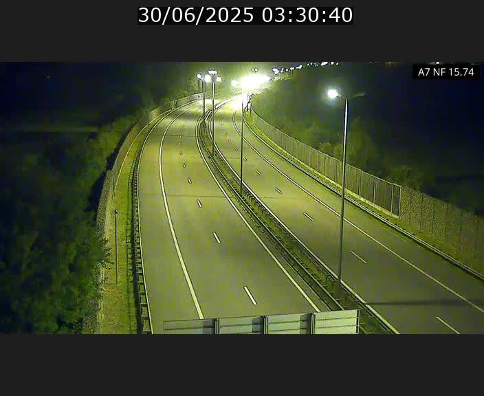 Caméra trafic Luxembourg - A7, Tunnel Mersch, entrée nord, direction Lorentzweiler