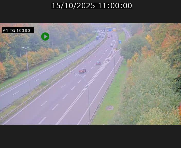 Traffic live webcam Luxembourg Senningerberg - A1 direction Luxembourg Kirchberg - BK 10.3