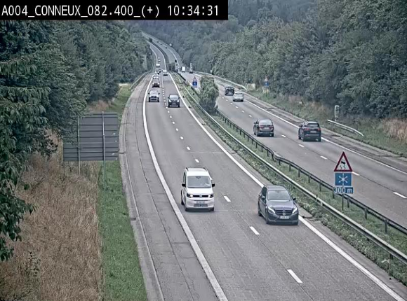 Webcam à hauteur de Conneux sur l'E411 en direction du sud de la Belgique