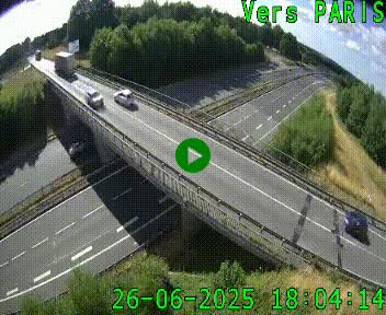 Clone of Caméra routière sur l'autoroute A20 au nord de Limoges, à la jonction avec la N520. Vue orientée vers Paris