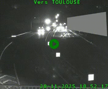 Caméra routière sur l'autoroute A20 à Noailles, en périphérie de Brive-la-Gaillarde. Vue orientée vers Toulouse