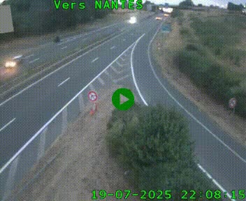 Webcam N147 au nord de Poitiers et à la jonction avec la A10