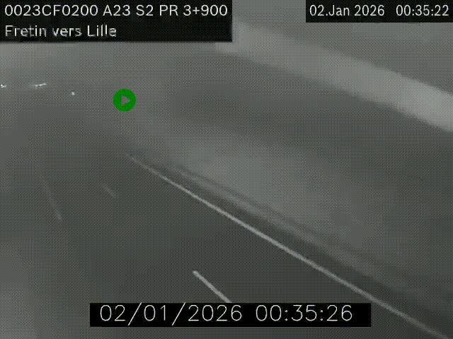 Webcam autoroute A23 à hauteur de Fretin. Vue orientée vers Lille