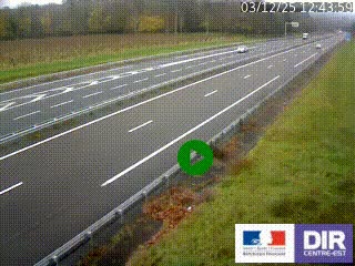 Webcam autoroute sur l'A77 à hauteur de Pouilly-sur-Loire en direction de Nevers