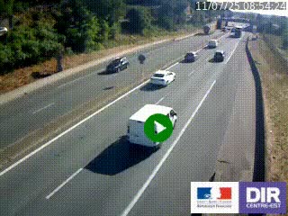 Caméra autoroutière sur l'A47 à hauteur de Givors, a proximité de Lyon. La webcam est orientée vers Lyon