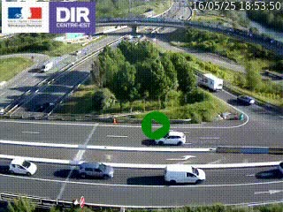 Webcam traffic à Grenoble-sud sur l'autoroute A480. Vue orientée vers l'entrée et la sortie de Grenoble
