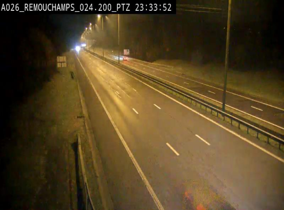 Webcam E25/A26 à Aywalle, à hauteur de Spa. Vue orientée vers Liège