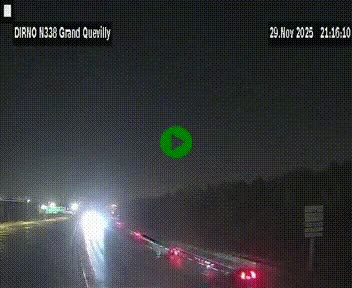 Webcam routière sur N338 à hauteur de Grand-Quevilly en périphérie de Rouen. Vue orientée vers Rouen