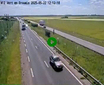 Webcam à hauteur de Vert-en-Drouais sur la N12, en périphérie de Dreux. Vue orientée vers Alençon