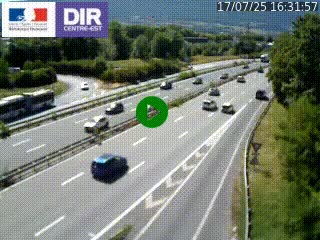 Caméra routière à hauteur de la sortie 15 Chambéry-centre au PK 4,103 en direction d'Albertville