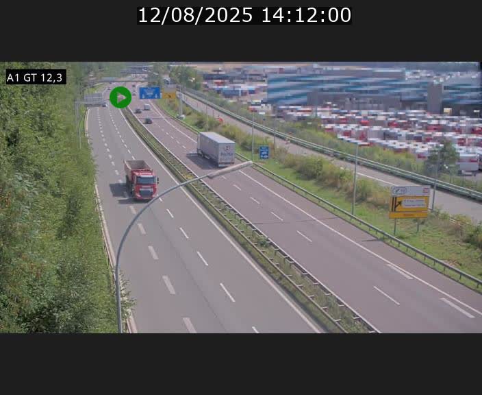 Traffic live webcam Luxembourg Senningerberg - A1 direction Allemagne - BK 12.3