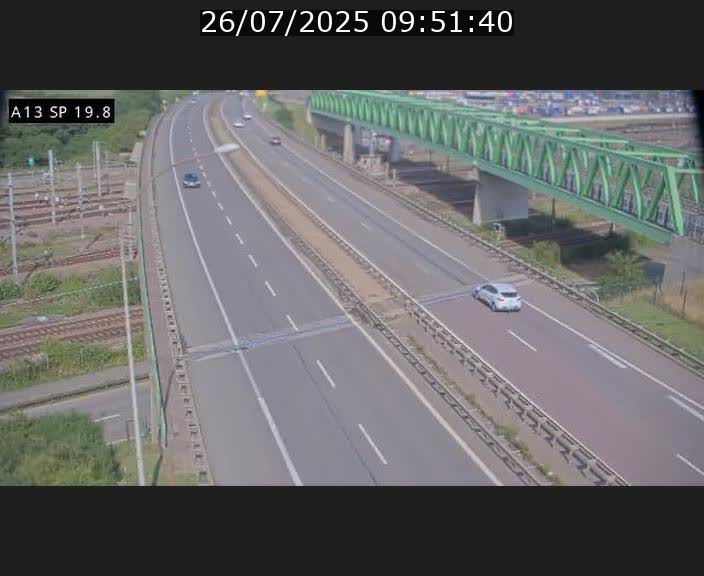 Traffic live webcam Luxembourg Croix de Bettembourg - A13 direction Esch-sur-Alzette - BK 19.8