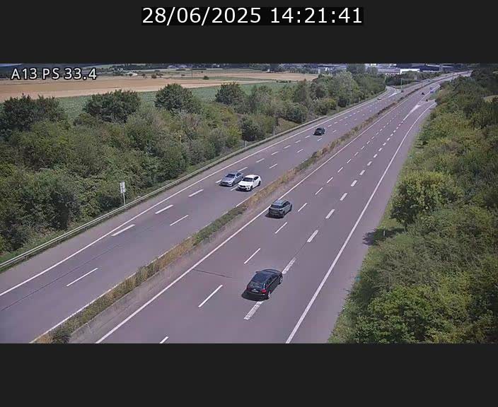 Webcam trafic sur A13 à hauteur de Mondorf-les-Bains en direction d'Altwies