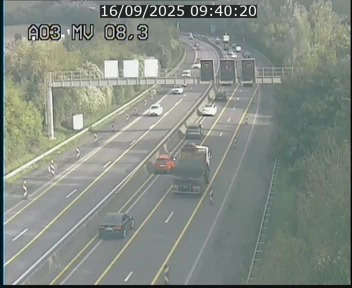 Webcam Autoroute après la Croix de Bettembourg en direction de Luxembourg sur l'A3