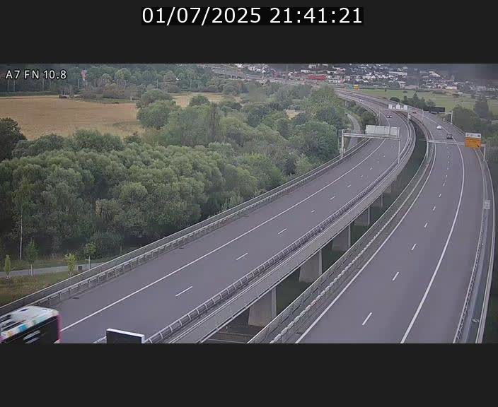 Caméra trafic Luxembourg - A7, Tunnel Gousselerbierg, sortie sud, direction rond-point Lorentzweiler (BK 10.8)