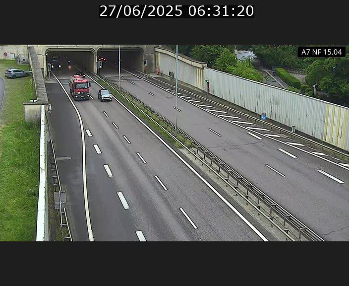 Caméra trafic Luxembourg - A7, Tunnel Mersch, entrée sud, direction Ettelbruck