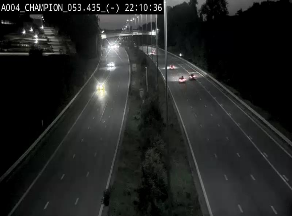 Webcam E411 à Champion, à proximité de Namur. Vue orientée vers Bruxelles