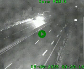 Caméra routière sur l'autoroute A20 à Saint-Hilaire-Bonneval, au sud de Limoges. Vue orientée vers Paris