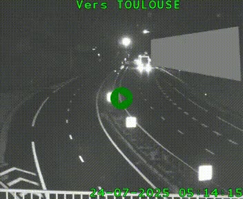 Caméra routière sur l'autoroute A20 à Noailles, en périphérie de Brive-la-Gaillarde. Vue orientée vers Toulouse