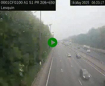 Webcam autoroute A1 à hauteur de Lesquin. Vue orientée vers Lille