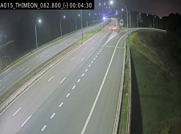 Caméra trafic Belgique - Thiméon - E42, jonction avec A54 (E420) direction La Louvière/Charleroi - BK 82.82