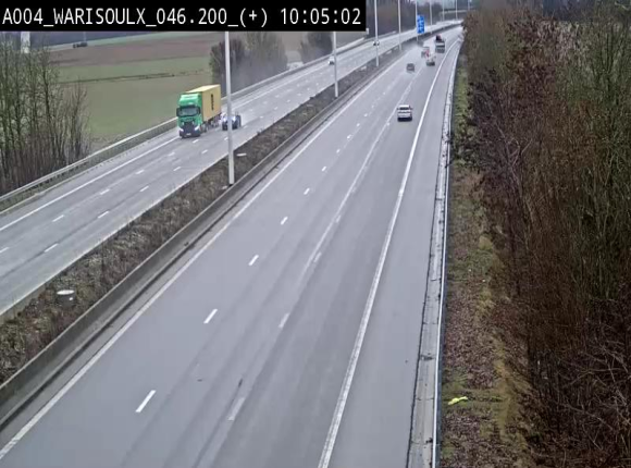 Webcam autoroute Belgique - Warissoulx - E411 - BK 46.2