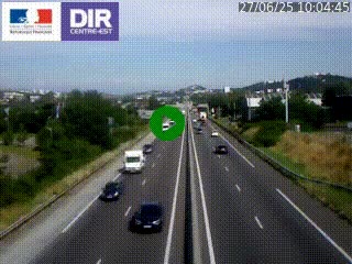 Caméra autoroute à Saint-Etienne (Les Littes) à hauteur du Ikea Saint-Etienne sur l'A72 en direction de Roanne