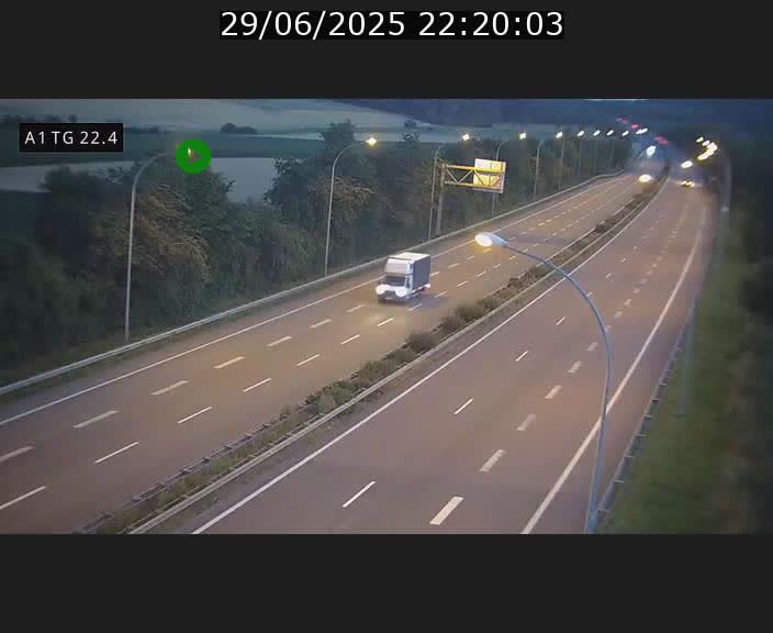 Traffic live webcam Luxembourg Flaxweiler - A1 direction Luxembourg - BK 22.4