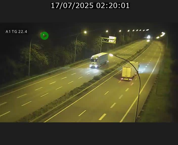 Traffic live webcam Luxembourg Flaxweiler - A1 direction Luxembourg - BK 22.4