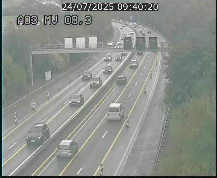 Webcam Autoroute après la Croix de Bettembourg en direction de Luxembourg sur l'A3