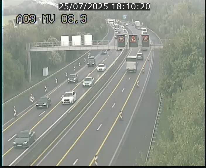 Webcam Autoroute après la Croix de Bettembourg en direction de Luxembourg sur l'A3